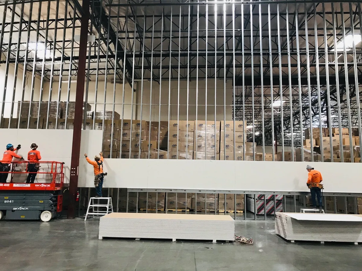 DRYWALL PARTITION metal stud framing Abu Dhabi