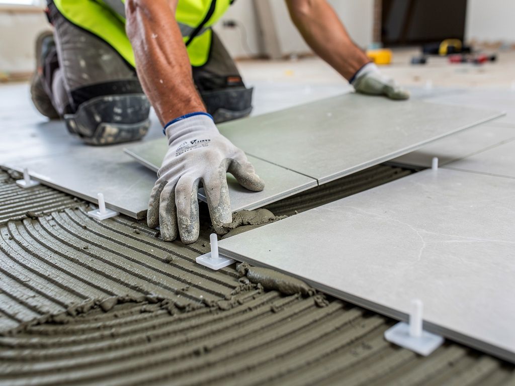 Shop flooring and display installation in Abu Dhabi retail fit-out
